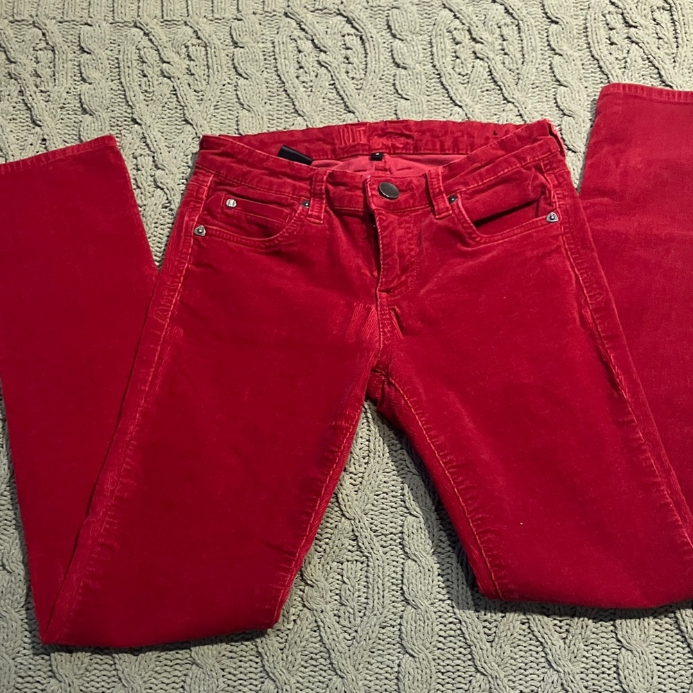 Red corduroy Women's Jeans